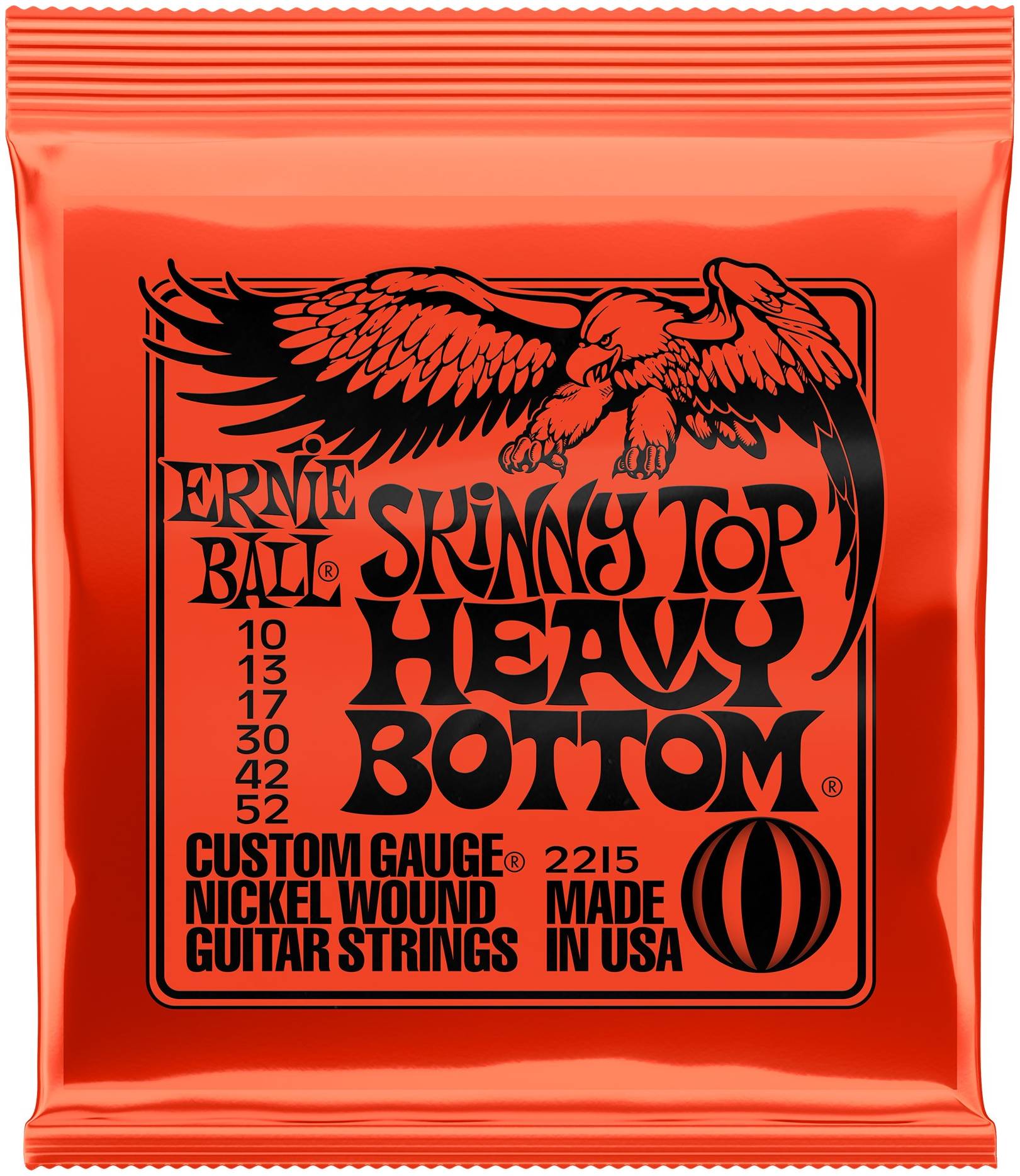 ERNIE BALL 2215 - струны для эл.гитары Nickel Wound Skinny Top Heavy Bottom (10-13-17-30-42-52)