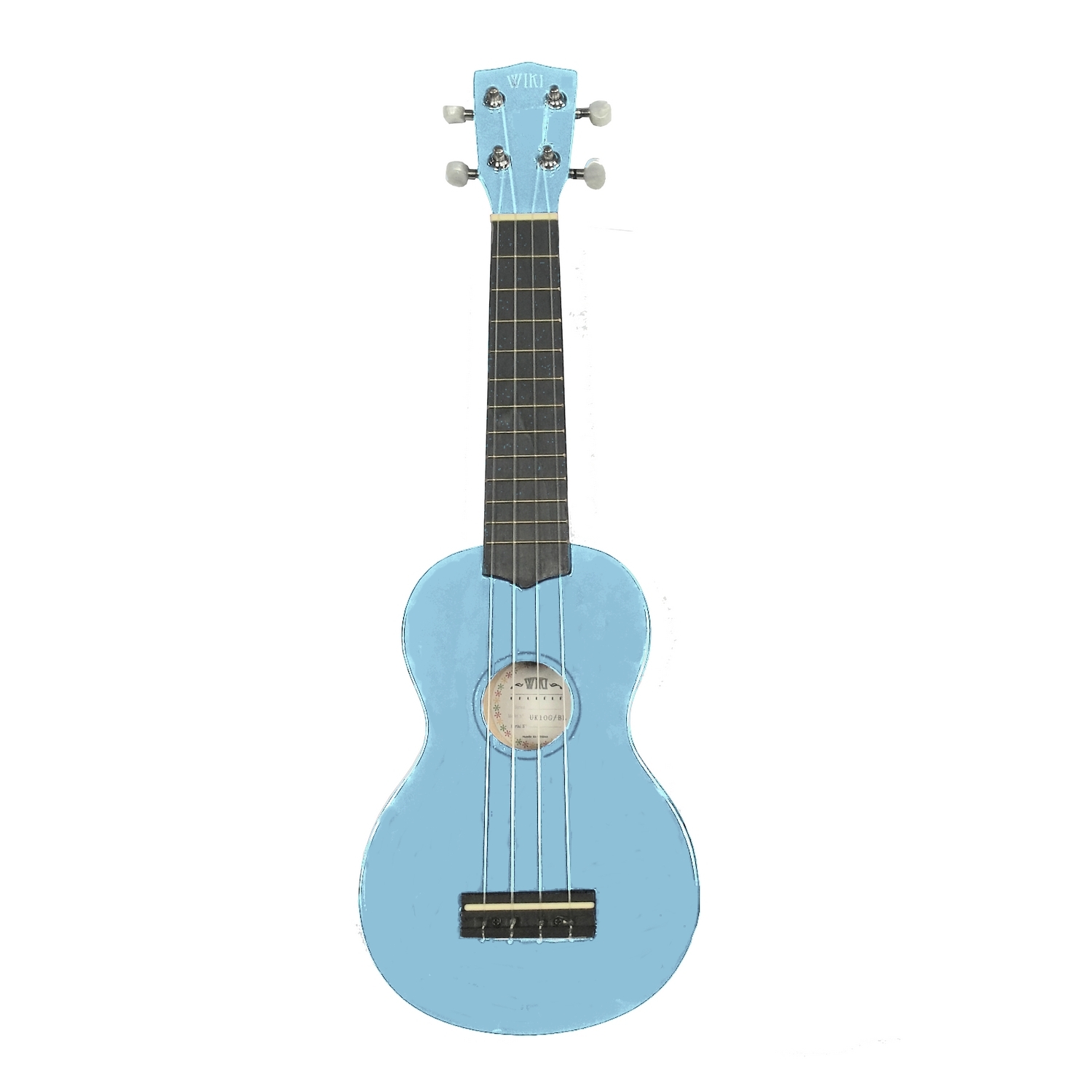 WIKI UK10G BBL -  гитара укулеле сопрано, клен, цвет синий глянец, чехол в комплекте