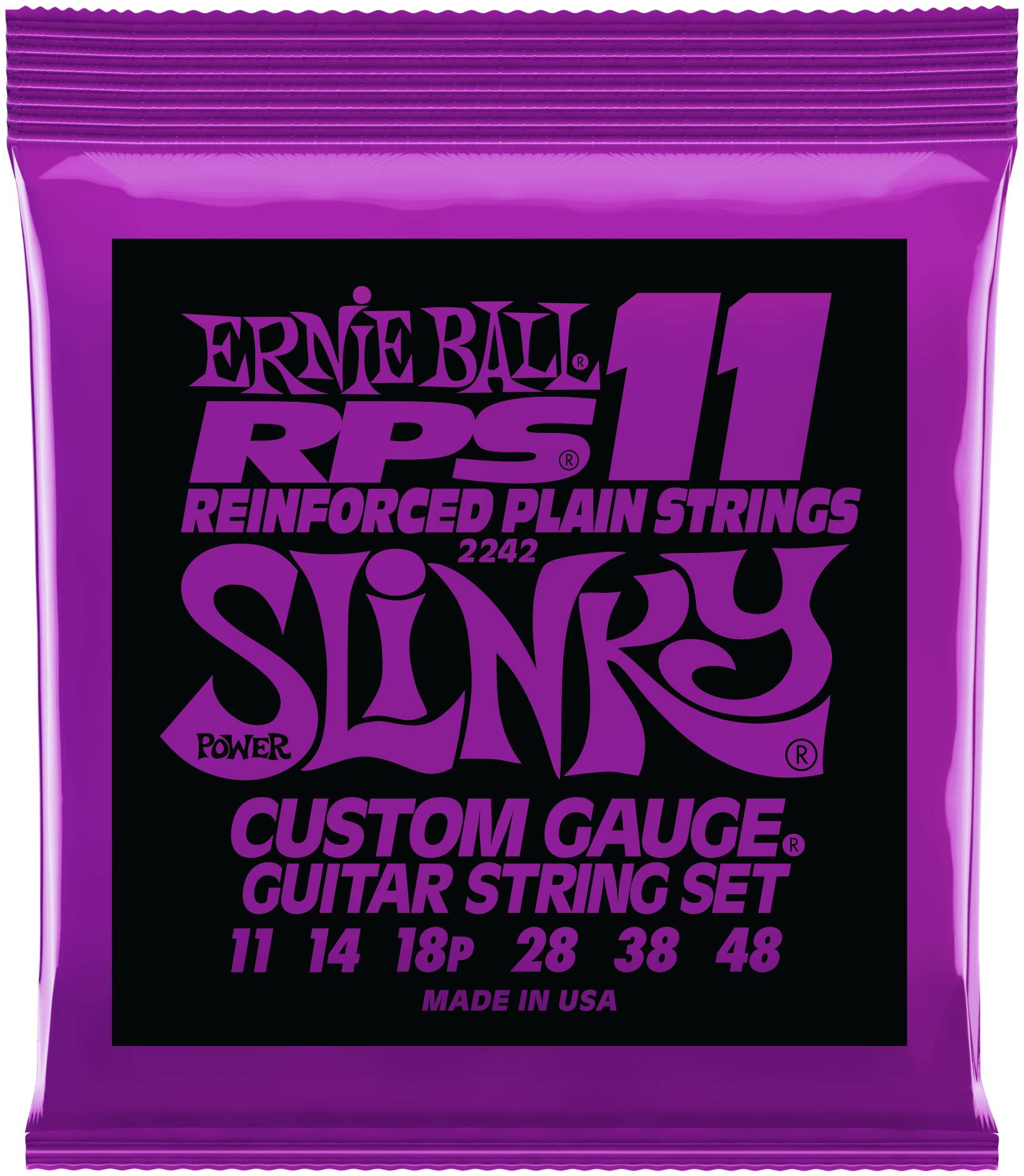 ERNIE BALL 2242 - струны для эл.гитары RPS11 Power Slinky (11-14-18p-28-38-48)