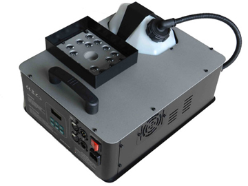MLB QF-M9 Дым машина  с вертикальным выбросом дыма и LED подсветкой потока дыма,  Мощность нагревателя 1500Вт, подсветка LED: 18x3W LED (RGB), DMX-512, беспроводной ПДУ, выброс дыма 6-8 метров, время нагрева 10мин, вес 13кг, канистра для жидкости 2л, выбр