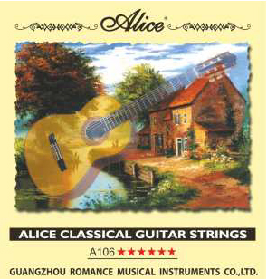 Alice AC106-H Струны для классической гитары, чистый нейлон - посеребренная медь, сильное натяжение,