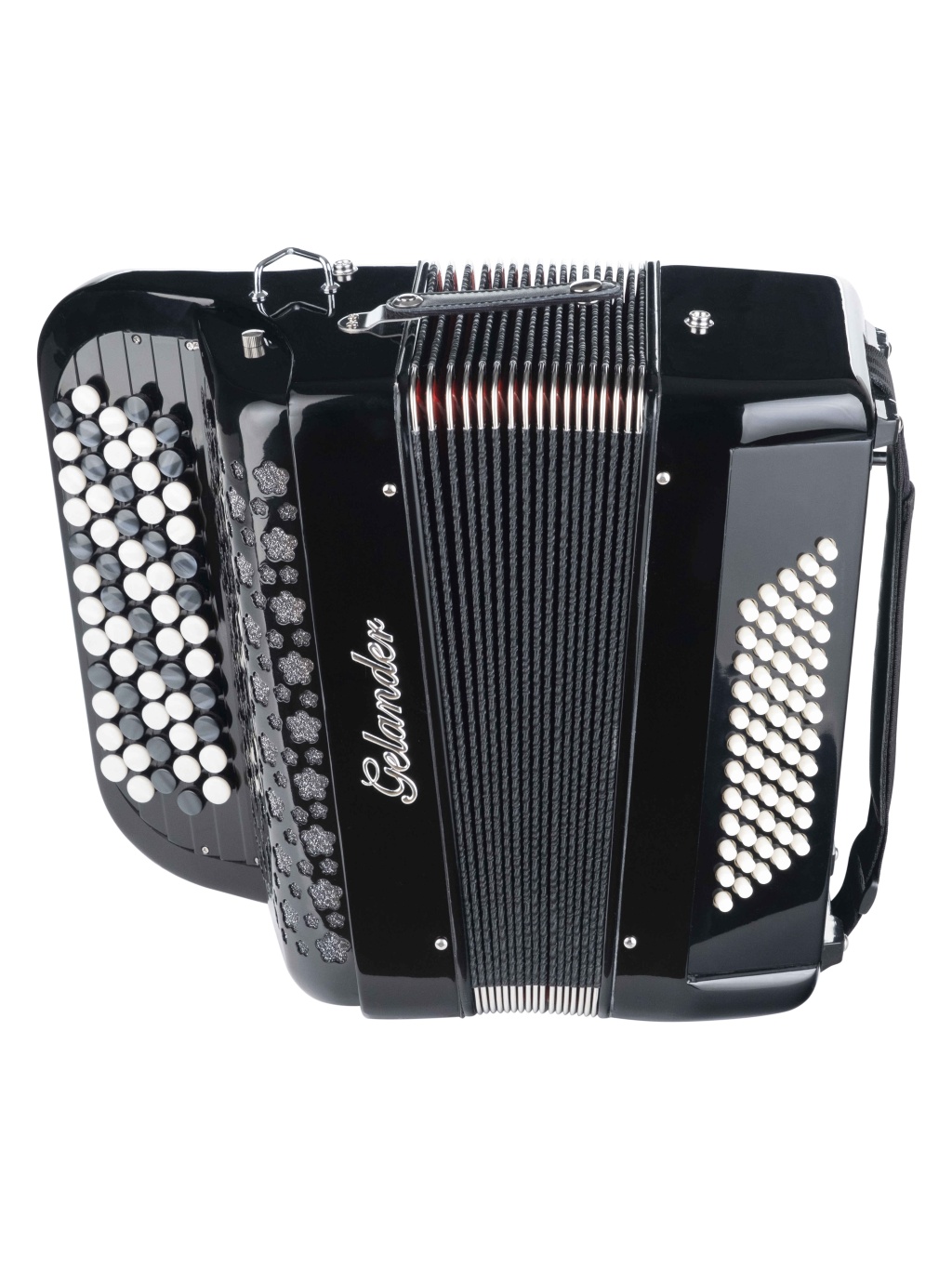GH5060-BLACK Кнопочный аккордеон 62/60, черный, Gelander