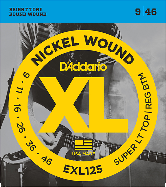 D`Addario EXL125 XL NICKEL WOUND Струны для электрогитары Super Light Top/Regular Bottom 9-46
