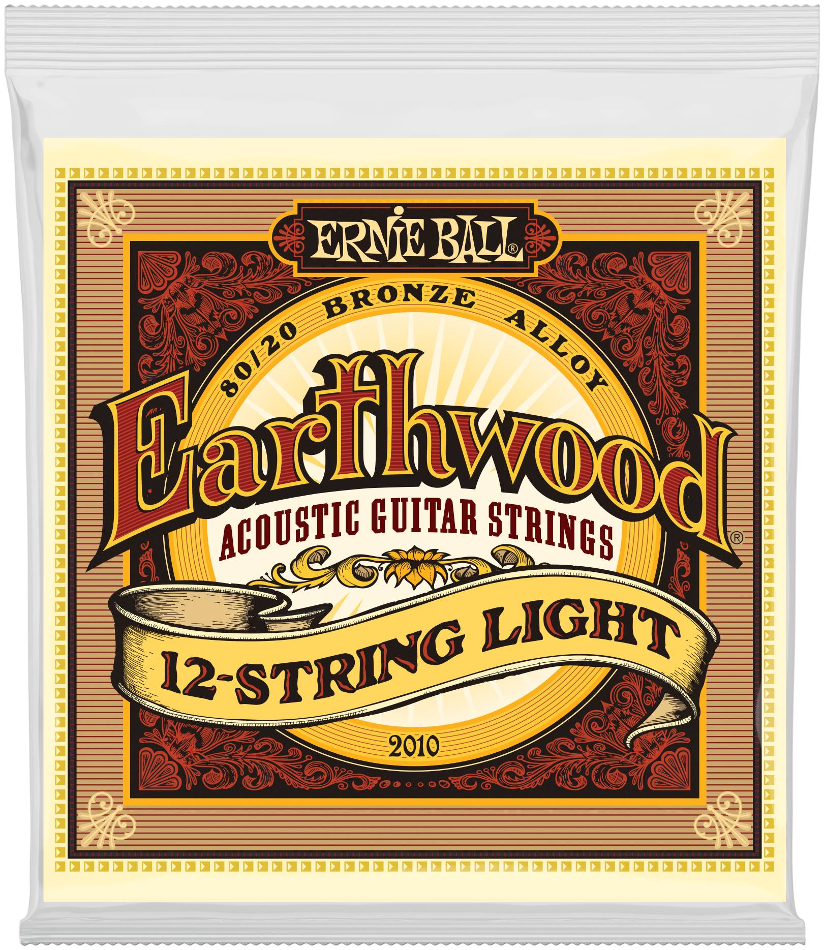 ERNIE BALL 2010 - струны для 12стр. акуст.гитары 80/20 Light (9-9.12-12.20w-9.26-12.36-20p.46-26)