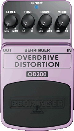 Behringer OD300-  педаль эффектов овердрайв/ дисторшн (2-х режимный)