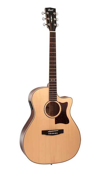 Cort GA10F-NS Grand Regal Series Электро-акустическая гитара, с вырезом, цвет натуральный, Cort