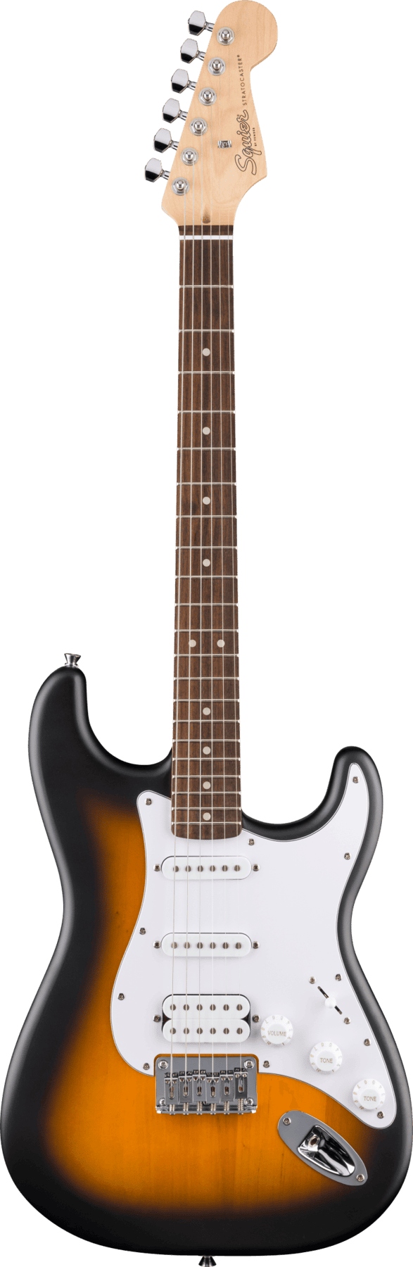 SQUIER DEBUT Stratocaster HT HSS LRL 2TS электрогитара, цвет 2 Tone Sunburst.