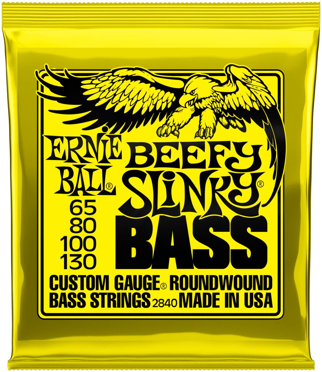 ERNIE BALL 2840 - струны для бас-гитары Nickel Wound Bass Beefy Slinky (65-80-100-130)