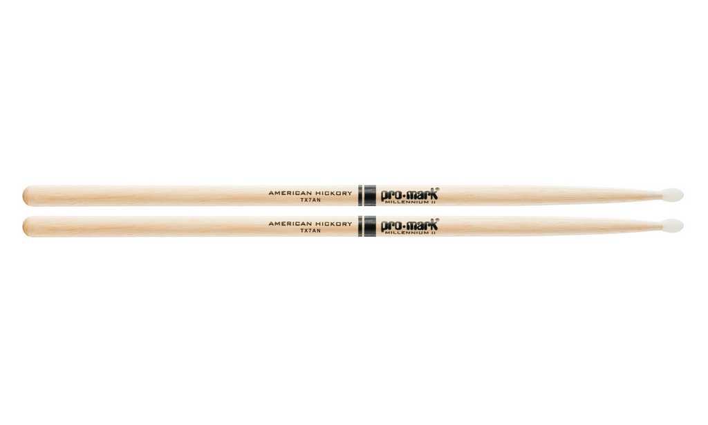PRO MARK TX7AN HICKORY 7A барабанные палочки, орех, овальный нейлоновый наконечник