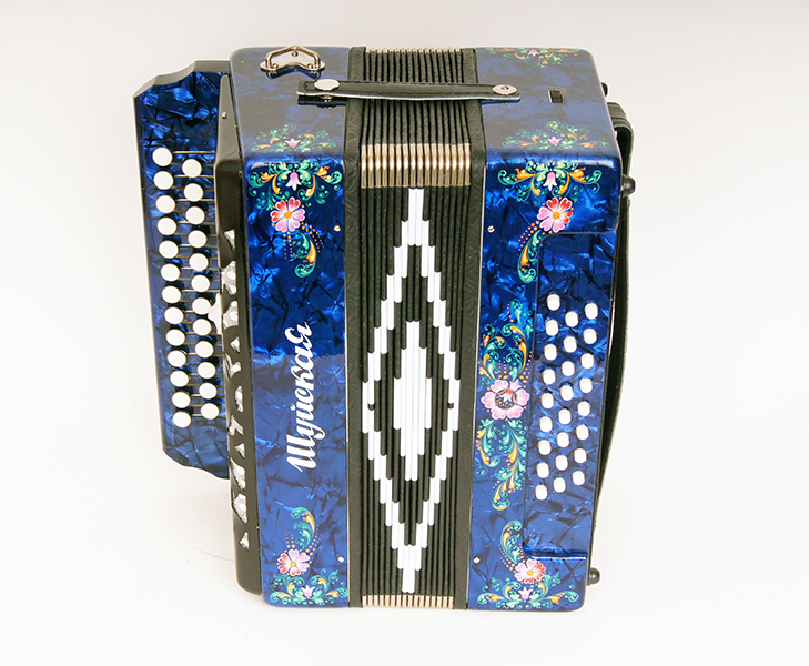 SZ32XL-C-BL Гармонь "Шуйская" 25х25-III-2, синяя, Шуйская гармонь