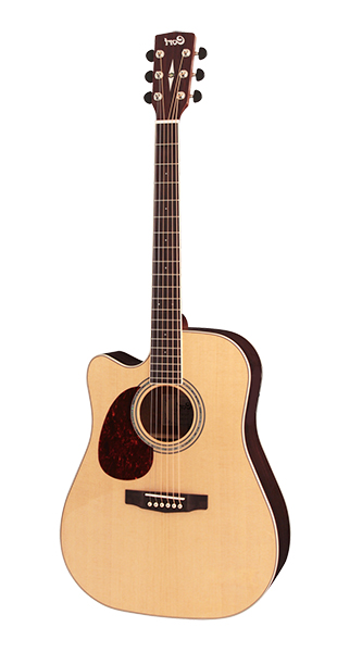 Cort MR710F-LH-NS MR Series Электро-акустическая гитара леворукая, с вырезом, цвет натуральный, Cort