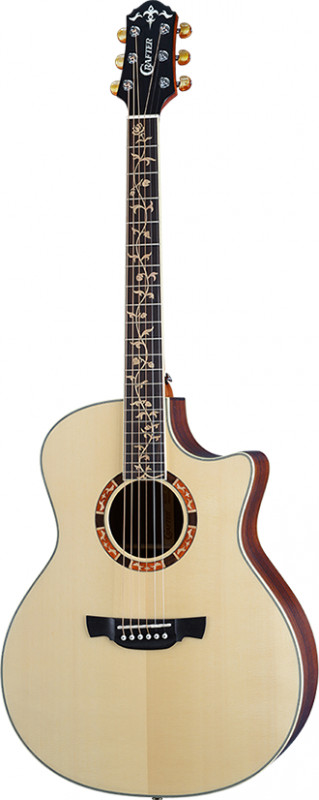 CRAFTER STG G-27ce - электроакустическая гитара, верхняя дека Solid ель, корпупалисандр