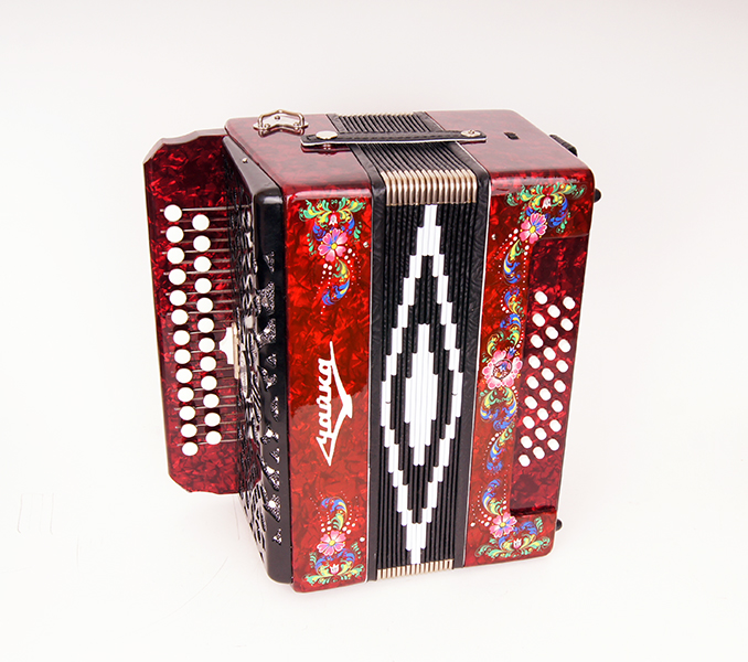 S5XL-A-RED Гармонь "Чайка 314" 25х25-III-2, красная, Шуйская гармонь