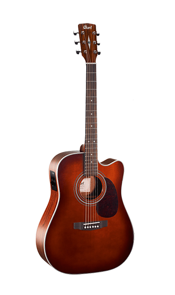 Cort MR500E-BR MR Series Электро-акустическая гитара, с вырезом, коричневая, Cort