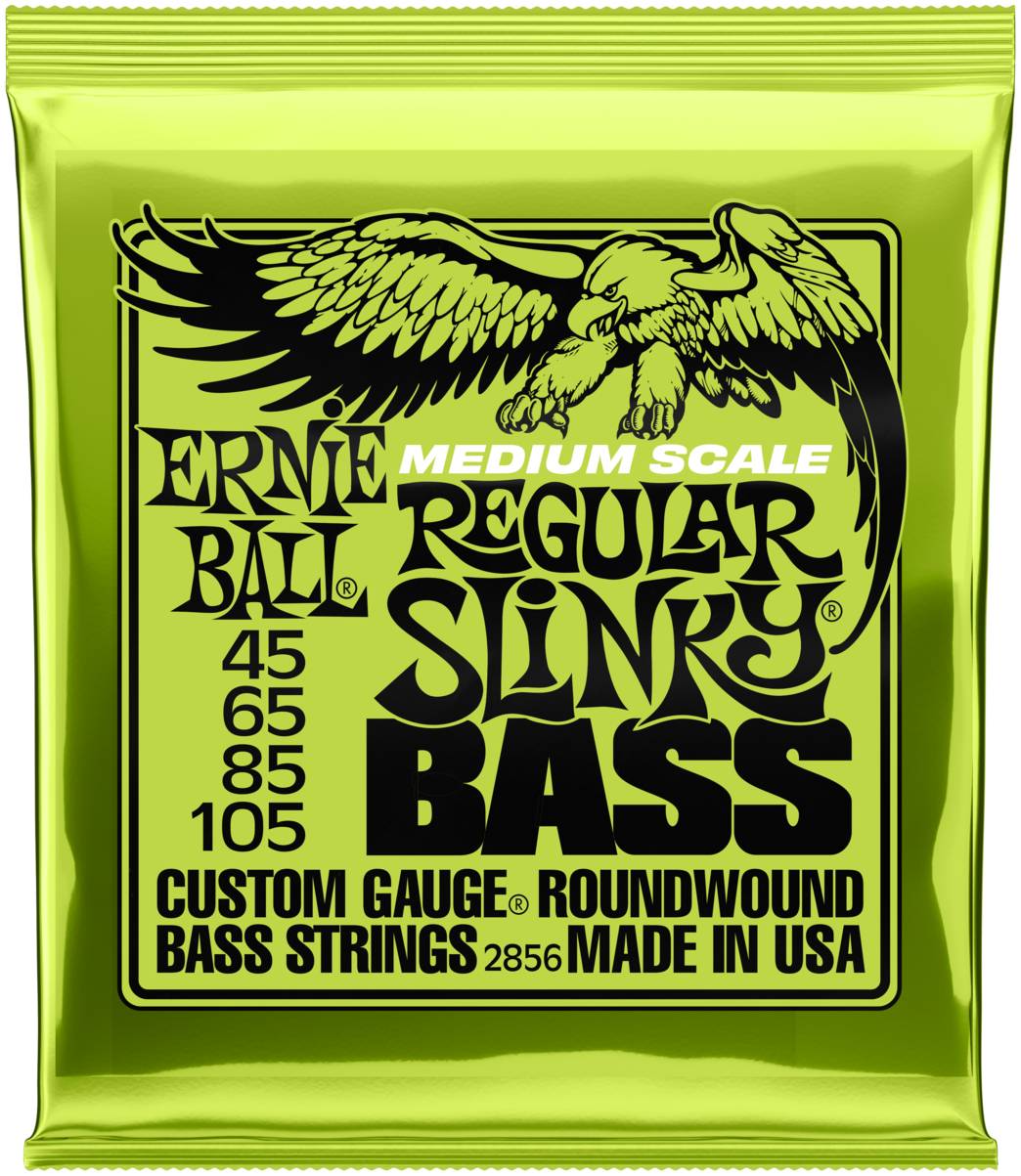 ERNIE BALL 2856 Regular Slinky Short Scale 45-105 - Струны для бас-гитары Эрни Болл