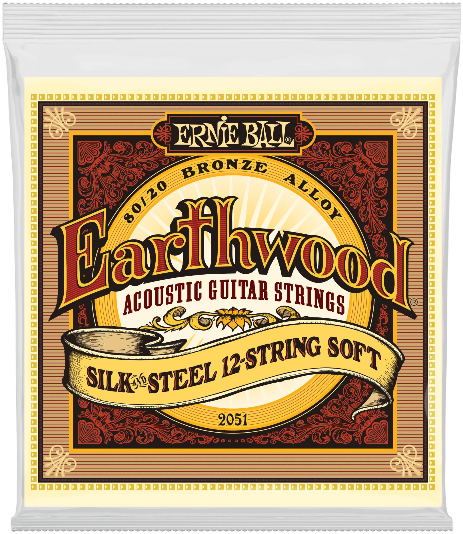 ERNIE BALL 2051 - струны для 12стр. акуст.гитары Silk&Steel Soft (9-9 - 46-26)