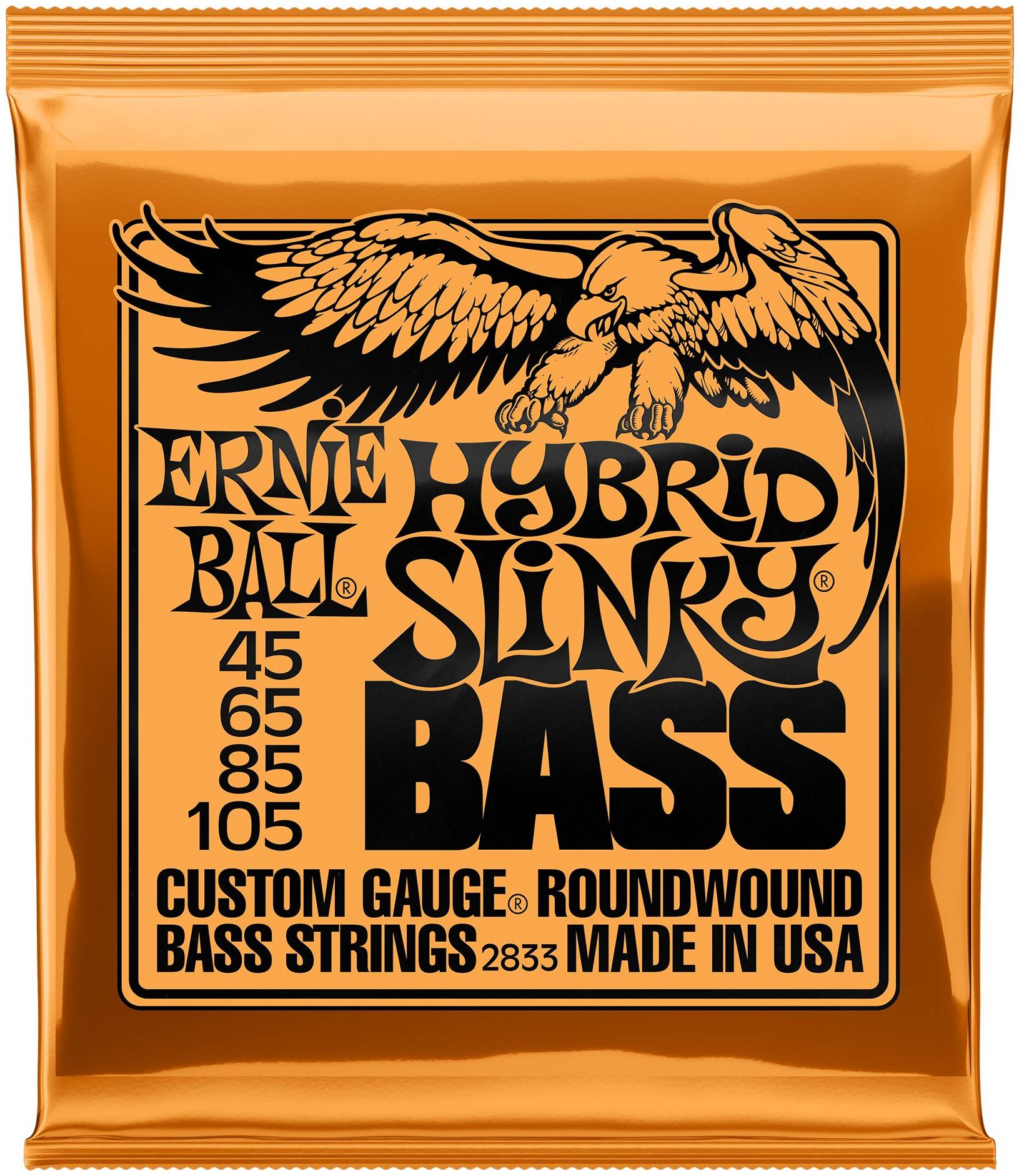 ERNIE BALL 2833 - струны для бас-гитары Nickel Wound Bass Hybrid Slinky (45-65-85-105)