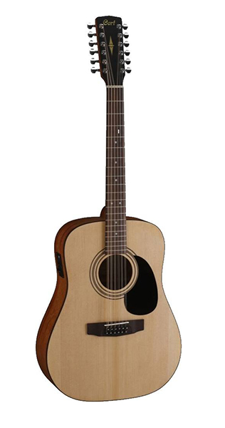 Cort AD810-12E-OP Standard Series Электро-акустическая гитара, 12-струнная, цвет натуральный, Cort