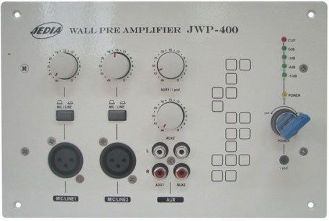 JEDIA JWP-400 Выносная панель пред-усилителя для усилителей JPA-1120В и 1240В, 2 микр\лин входа, 2 AUX входа, питание 24в.