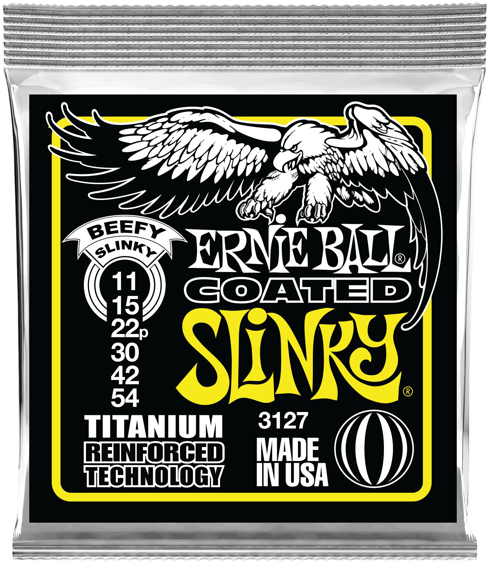 ERNIE BALL 3127 - струны для эл.гитары Titanium RPS Beefy Slinky (11-15-22р-30-42-54)