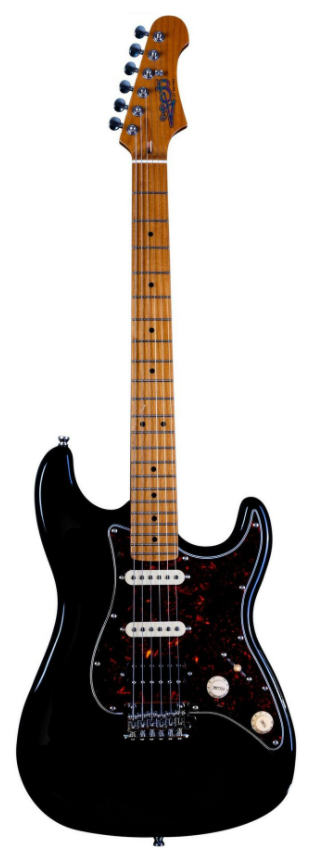 JET JS-400 BK - электрогитара, Stratocaster, корпус липа, 22 лада, HSS, tremolo, цвет BK