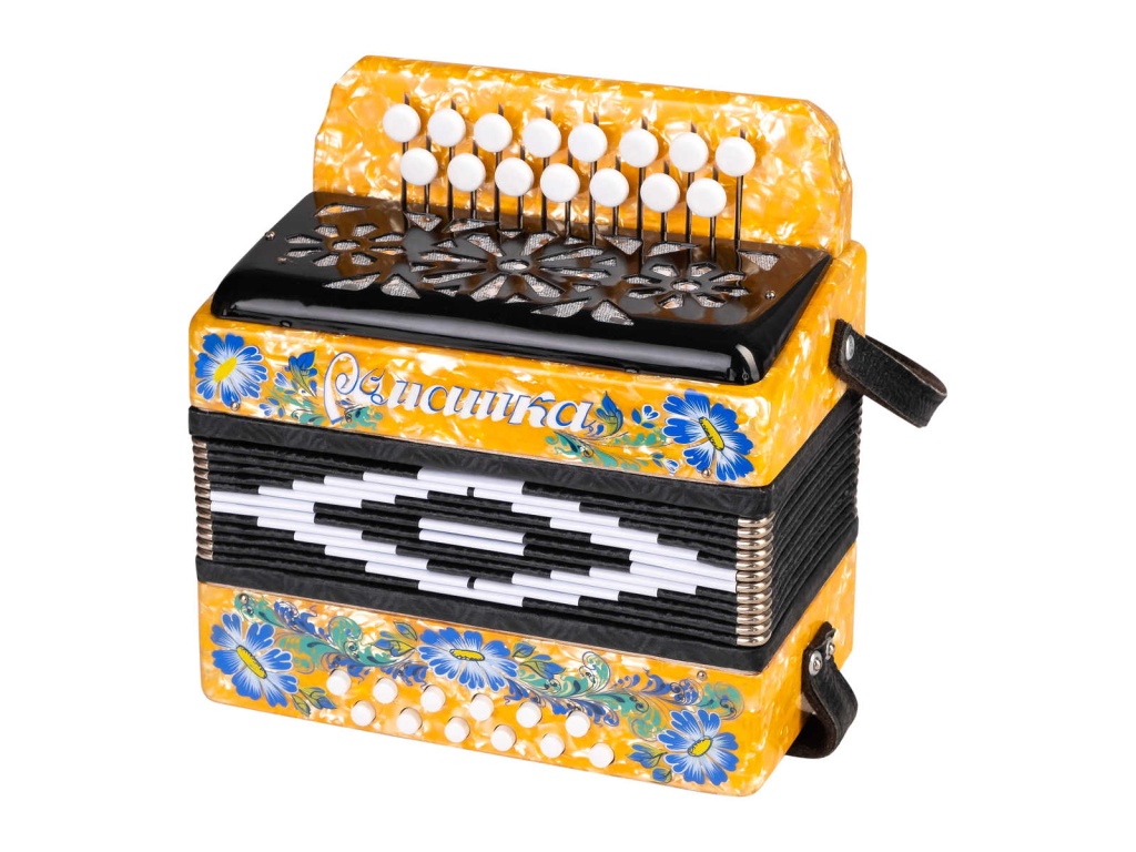 S20XL-C-YL Гармонь "Ромашка" 15х12-I, желтая, Шуйская гармонь