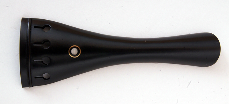 WBO VT04E-4/4 Струнодержатель для скрипки, круглый, парижский глазок. Материал - черное дерево.