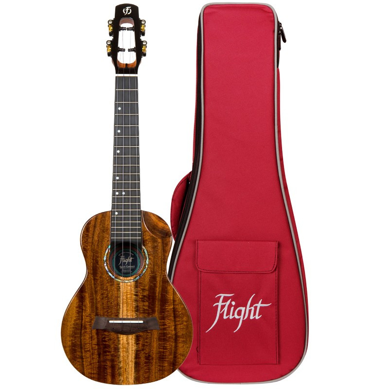 FLIGHT SPIRIT CONCERT - укулеле со звукоснимателем, концерт, ALL SOLID акация, чехол в комплекте