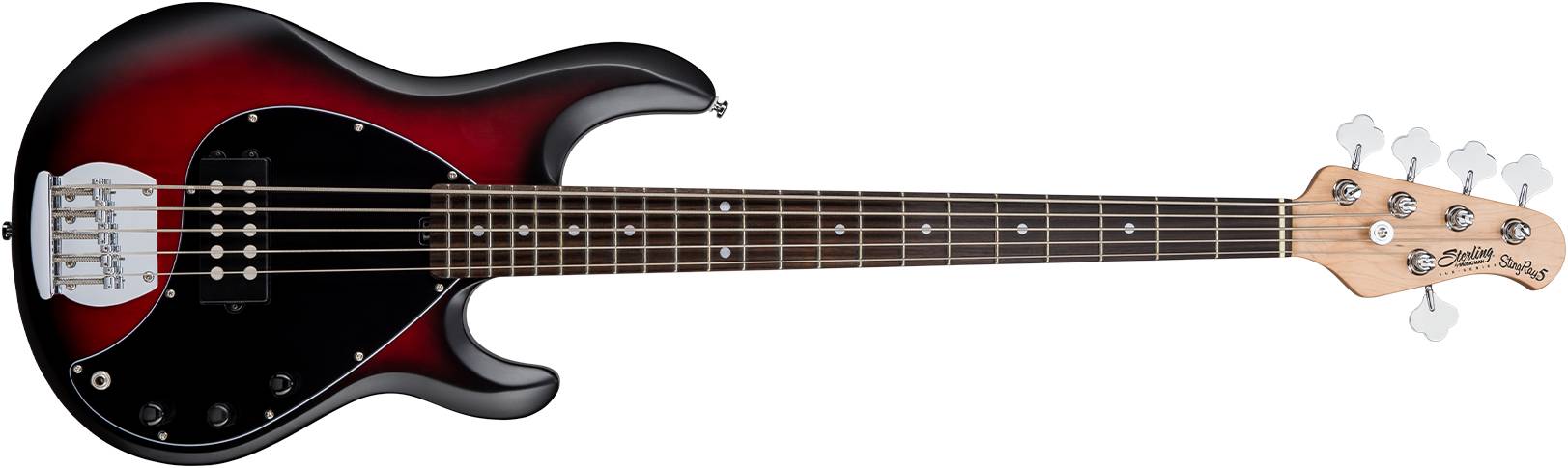 STERLING StingRay5 Ruby Red Burst Satin - Бас-гитара 5 струн