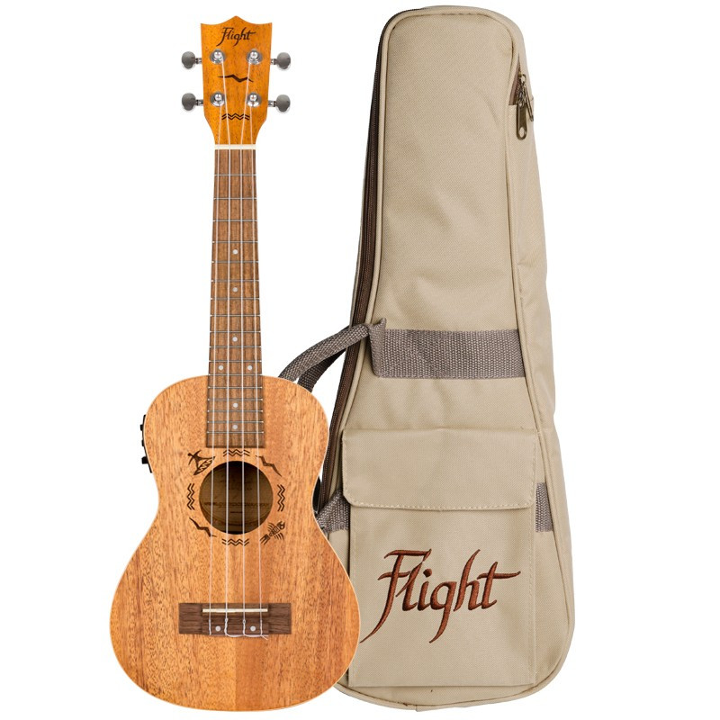 FLIGHT DUC323 EQ MAH - укулеле, концерт, цвет натурал, звукосниматель