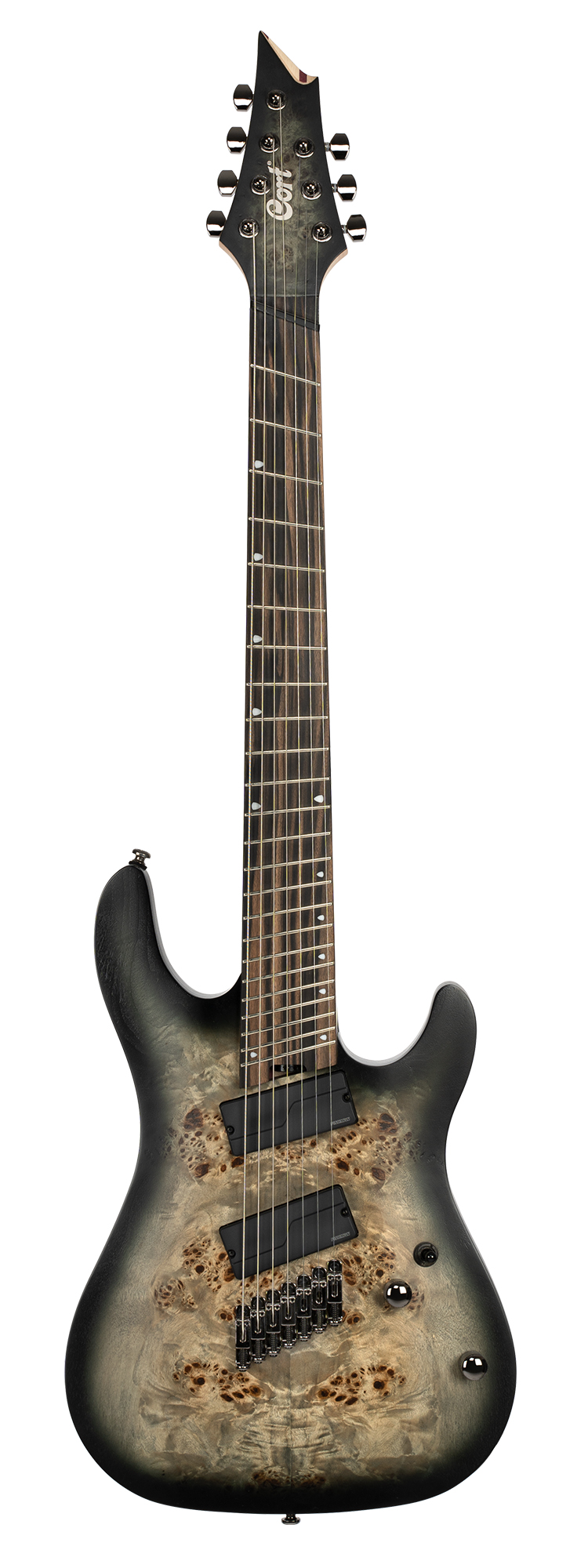 Cort KX507MS-SDB KX Series Электрогитара 7-струнная, мультимензурная, коричневый санберст.