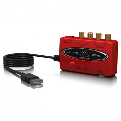 Behringer UCA222 - USB-аудио-интерфейс для записи и воспроизведения звука, 16 бит/48 кГц