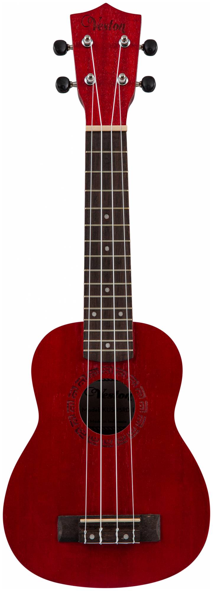 VESTON KUS-15RD I - укулеле, сопрано, махагони, красный