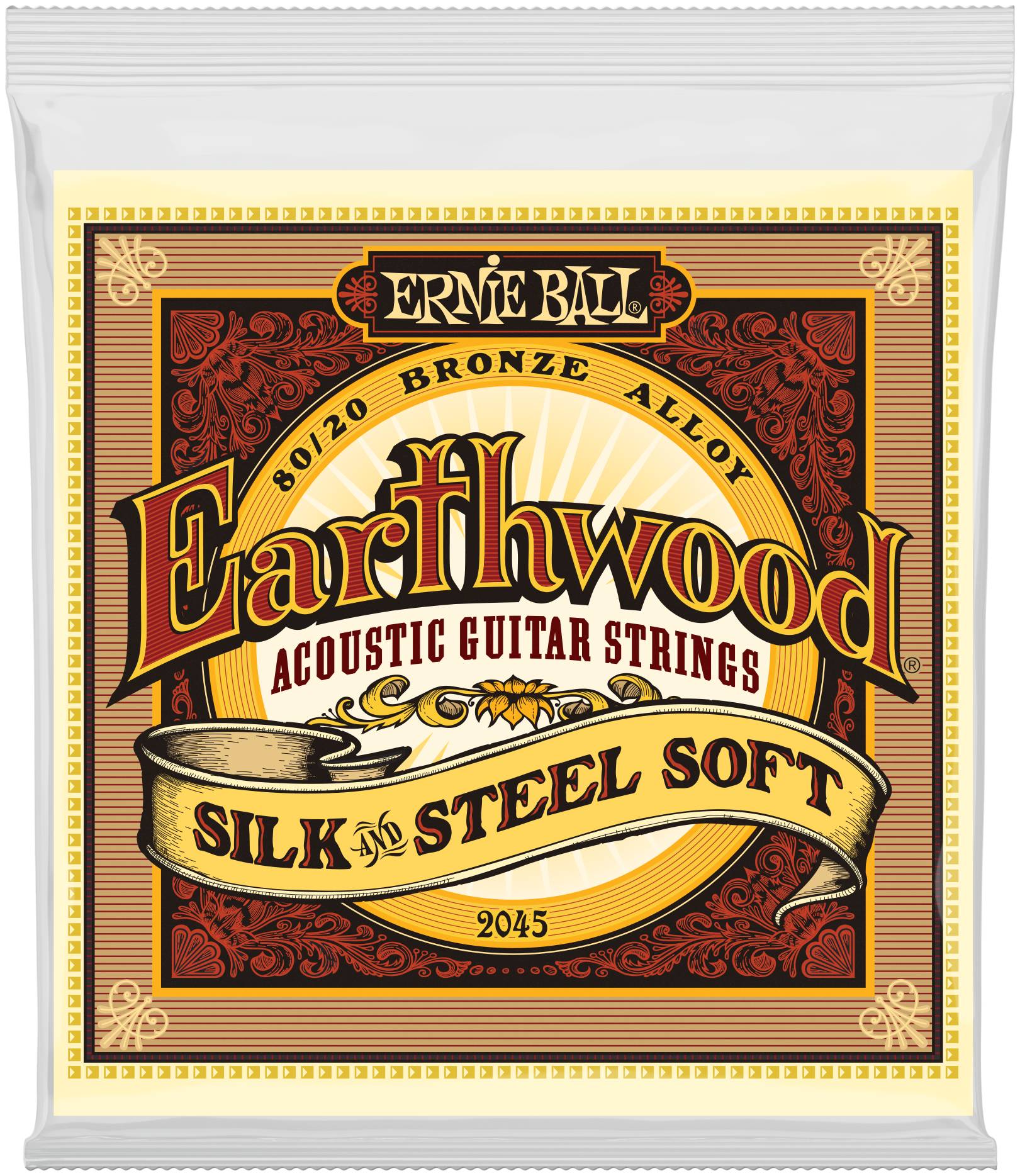 ERNIE BALL 2045 - струны для акуст.гитары Silk & Steel Soft (11-15-22w-30-42-52)