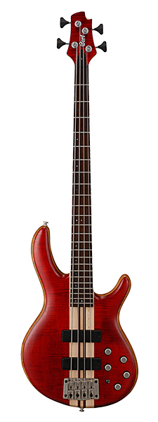 Cort A4-Plus-FMMH-OPBC Artisan Series Бас-гитара, красная.