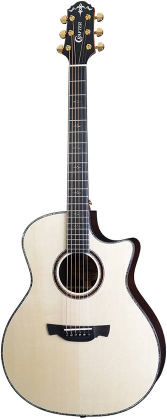 CRAFTER LX G-4000c - акустическая гитара, верхняя дека Solid ель, корпус Solid черное дерево