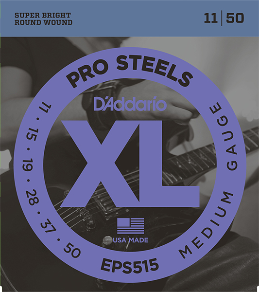 D'ADDARIO EPS515 ProSteels Комплект струн для электрогитары, Medium, 11-50