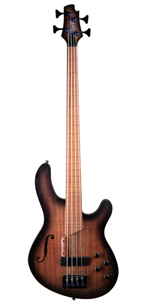 Cort B4FL-MHPZ-OPTA Artisan Series Бас-гитара безладовая, коричневый санберст.