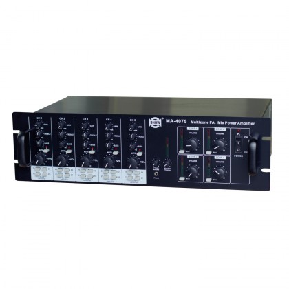 Show MA-4075 - Трансляционный усилитель мощности 4 канала по 50 Вт ,  4 зоны,  50/700/100V , 4-8 Om,