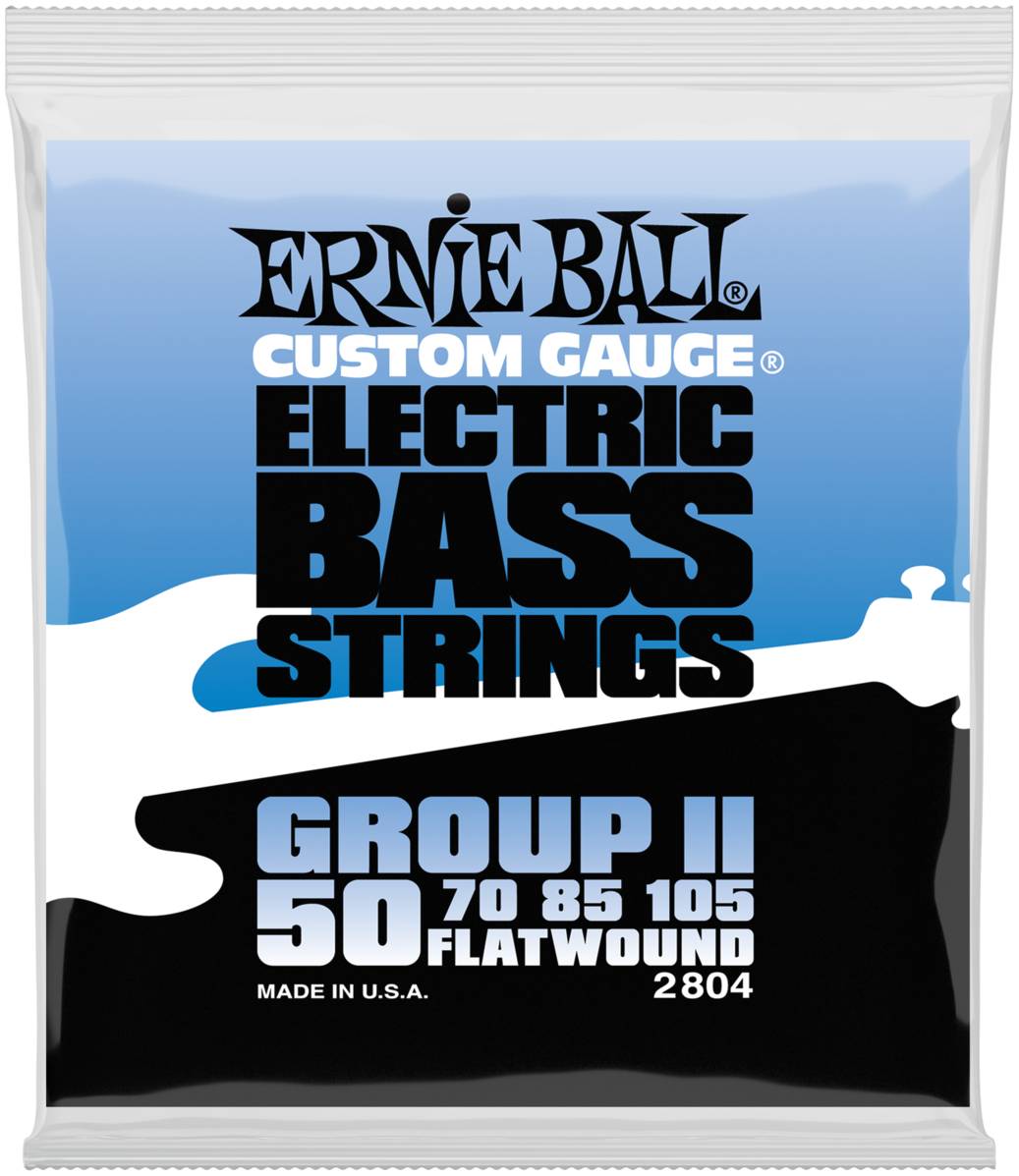 ERNIE BALL 2804 - струны для бас-гитары Flat Wound Bass Group II (50-105)