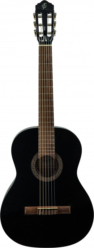 FLIGHT C-120 BK 4/4 - классическая гитара 4/4, верхн. дека-ель, корпус-сапеле, цвет черный