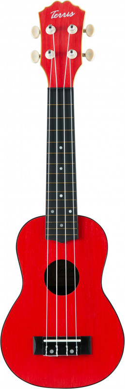 TERRIS PLUS-50 RD - укулеле сопрано, красный, пластик