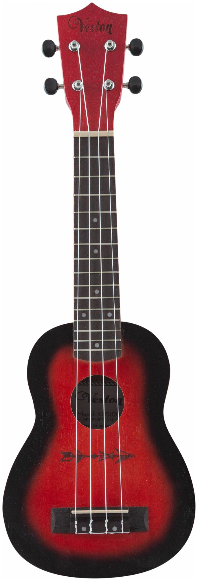 VESTON KUS100 REDEMTION - укулеле, махагони, красный санберст