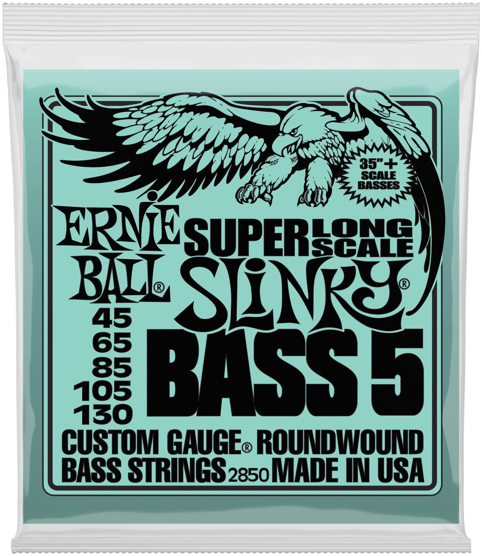 ERNIE BALL 2850 - струны для 5-cтрунной бас-гитары Nickel Bass SLS Slinky 5 (45-65-85-105-130)