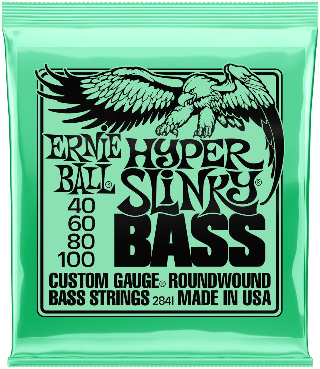 ERNIE BALL 2841 - струны для бас-гитары Nickel Wound Bass Hyper Slinky (40-100)