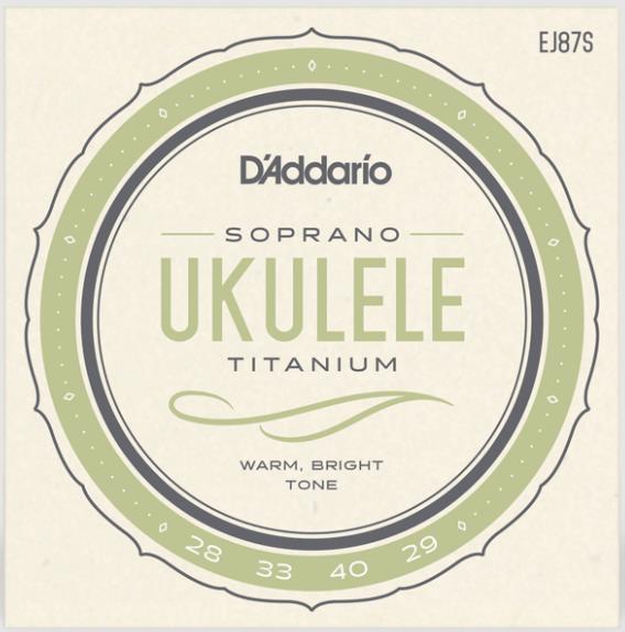 D'Addario EJ87S Titanium Комплект струн для укулеле сопрано