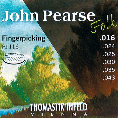 Thomastik PJ116 John Pearse Комплект струн для акустической гитары, нейлон, 016-043