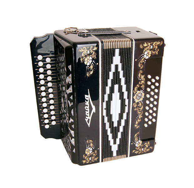 S6XL-A-BLACK Гармонь "Чайка 204" 25х25-II, черная, Шуйская гармонь
