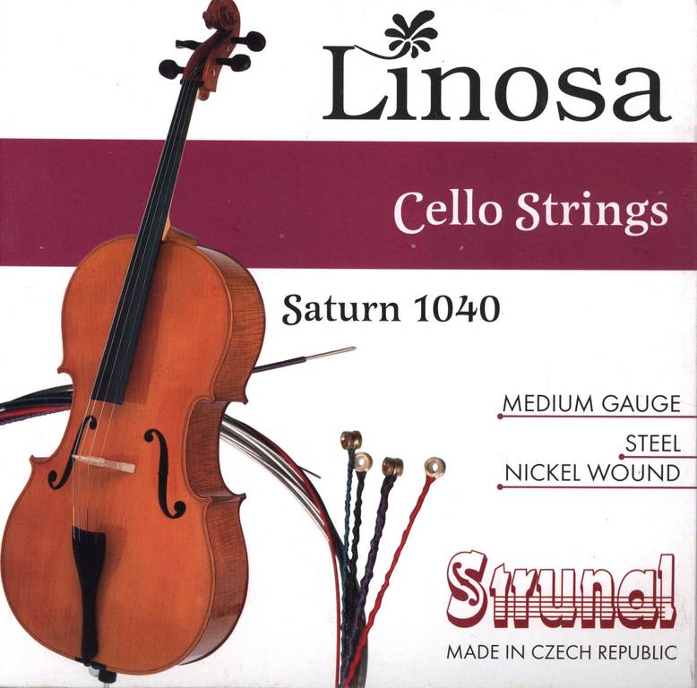 STRUNAL 1040-4/4 Saturn Linosa комплект струн для виолончели 4/4-3/4, стальная основа струн, никелев
