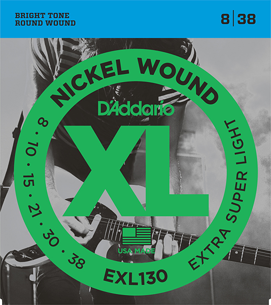 D'ADDARIO EXL130 XL NICKEL WOUND Струны для электрогитары Extra Super Light 8-38